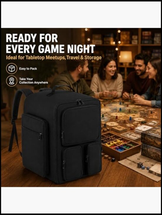 Extra Large Board Game Backpack with Reinforced Structure Padded Straps Multi main image 3